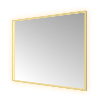 Hotbath &More SQU180 Square spiegel 100 × 80 cm met LED – Geborsteld messing PVD