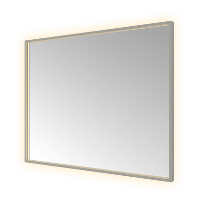 Hotbath &More SQU180 Square spiegel 100 × 80 cm met LED – Geborsteld gunmetal PVD