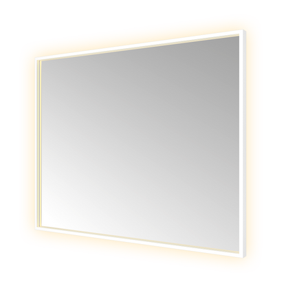 Hotbath &More SQU180 Square spiegel 100 × 80 cm met LED – Mat wit 