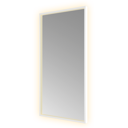 Hotbath &More SQU510 Square spiegel 50 × 100 cm met LED – Mat wit 