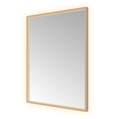 Hotbath &More SQU680 Square spiegel 60 × 80 cm met LED – Geborsteld koper PVD