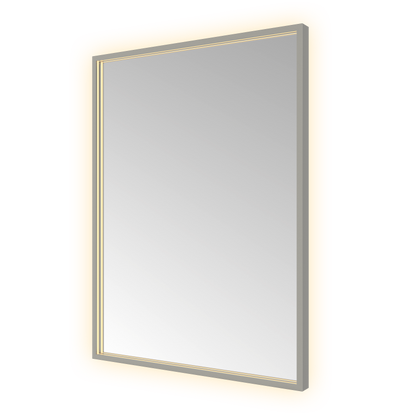 Hotbath &More SQU680 Square spiegel 60 × 80 cm met LED – Geborsteld gunmetal PVD