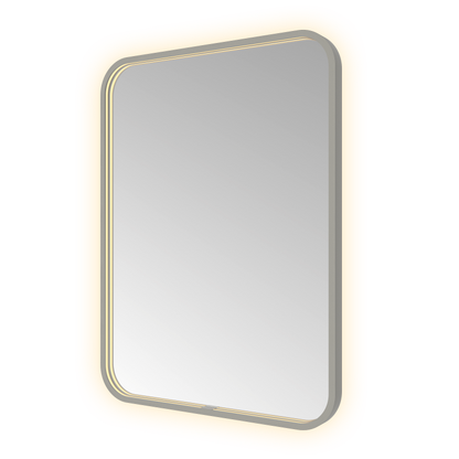Hotbath &More SSQ680 Soft Square spiegel 60 × 80 cm met LED – Geborsteld gunmetal PVD