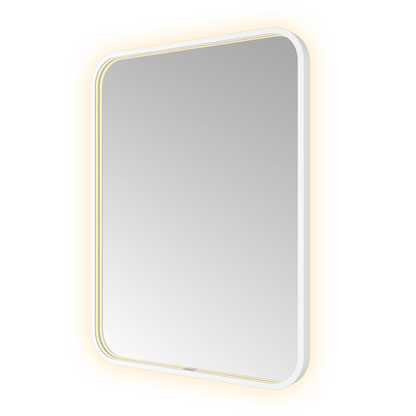 Hotbath &More SSQ680 Soft Square spiegel 60 × 80 cm met LED – Mat wit 