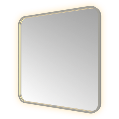 Hotbath &More SSQ80 Soft Square spiegel 80 × 80 cm met LED – Geborsteld gunmetal PVD