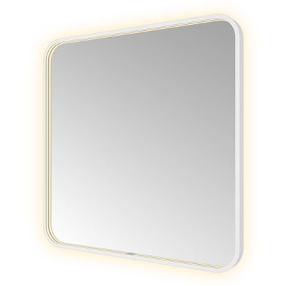 Hotbath &More SSQ80 Soft Square spiegel 80 × 80 cm met LED – Mat wit 