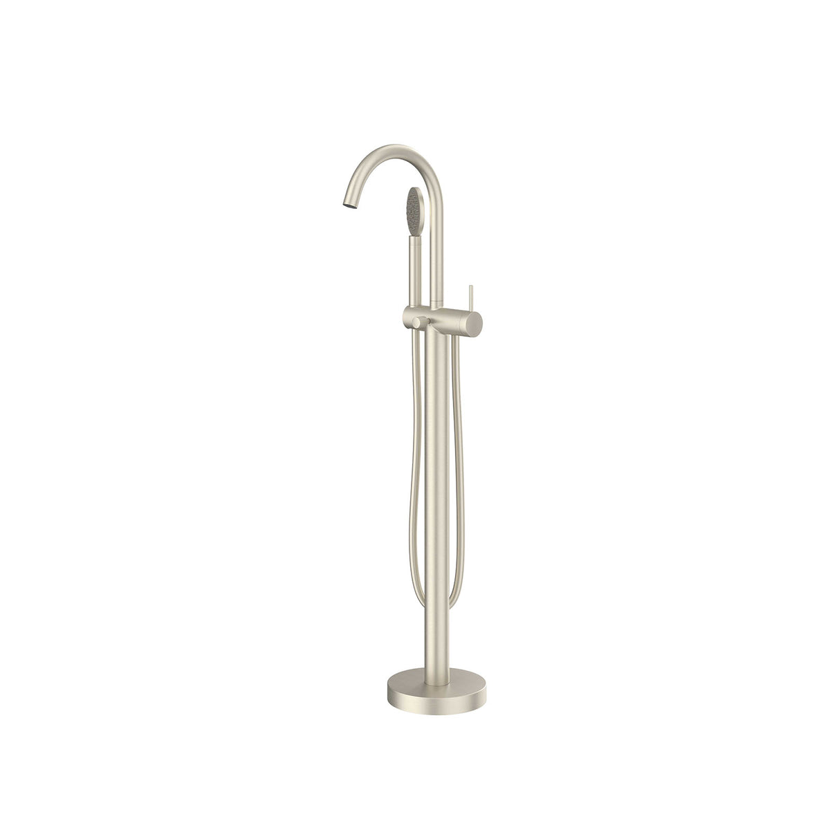 IVY Bond vrijstaande badkraan 6303003 – geborsteld nikkel PVD, ronde satin spray handdouche