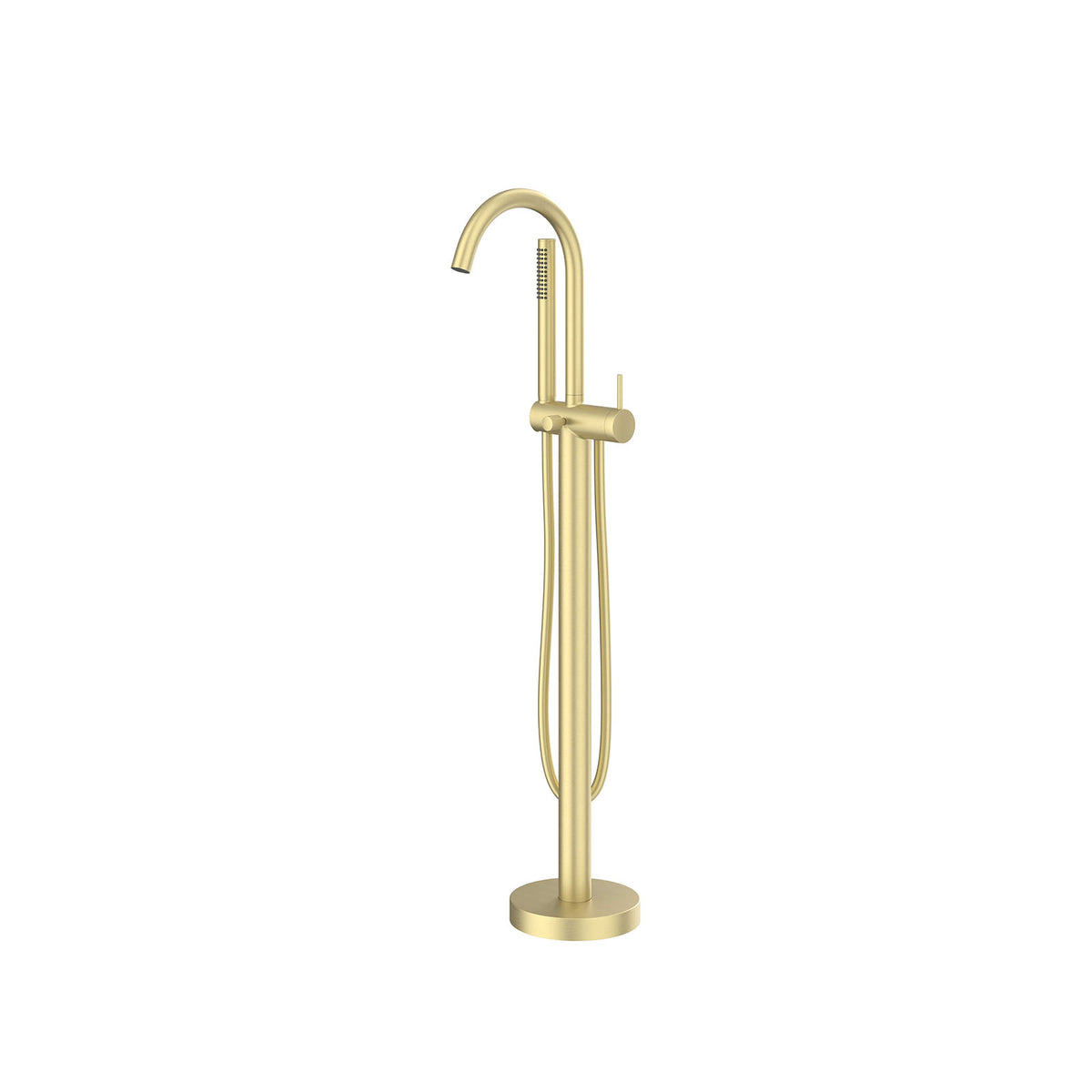 IVY Bond vrijstaande badkraan 6303064 – geborsteld mat goud PVD met staafhanddouche