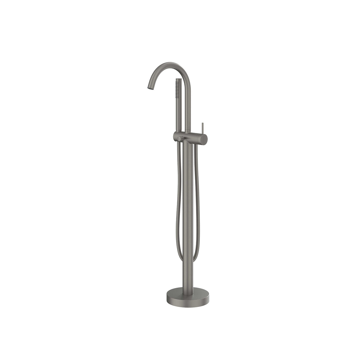 IVY Bond vrijstaande badkraan 6303066 – geborsteld metal black PVD met staafhanddouche