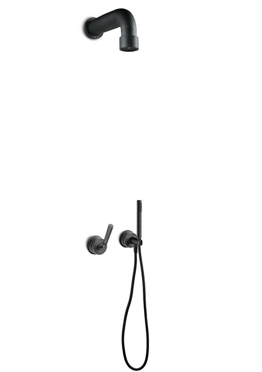 JEE-O soho douche combinatie 02 Hammercoat zwart mat 700-6422