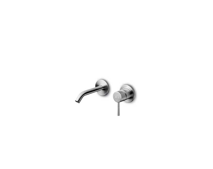 JEE-O slimline wand wastafelkraan Geborsteld 800-1500