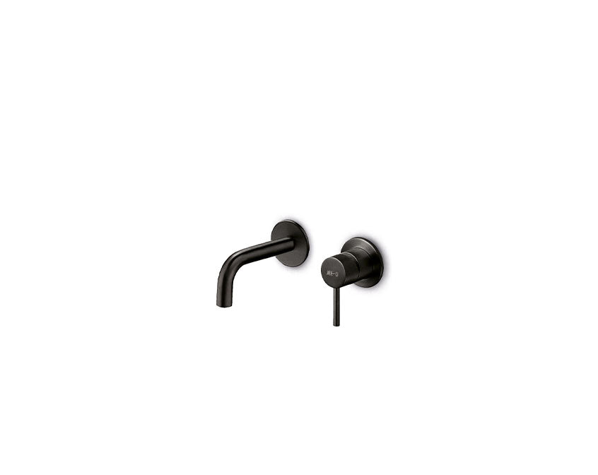 JEE-O slimline wand wastafelkraan 90 Structuur zwart 800-1513