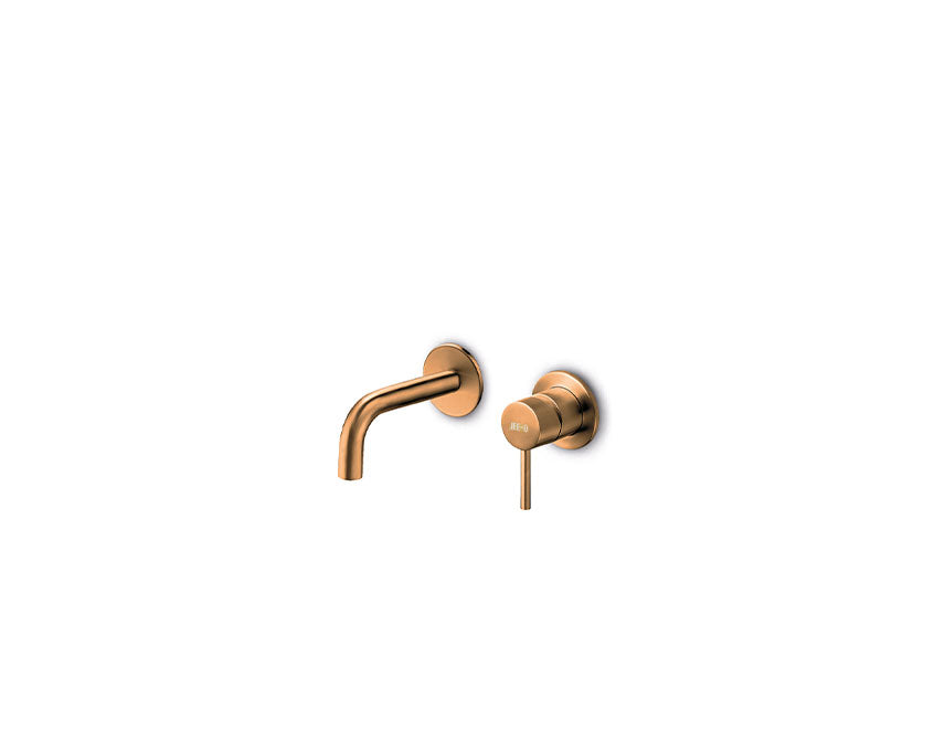 JEE-O slimline wand wastafelkraan 90 Brons 800-1514