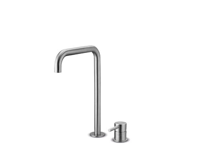 JEE-O slimline 2 gats wastafelkraan hoog Geborsteld 800-1770