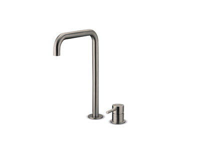 JEE-O slimline 2 gats wastafelkraan hoog Dark steel 800-1779