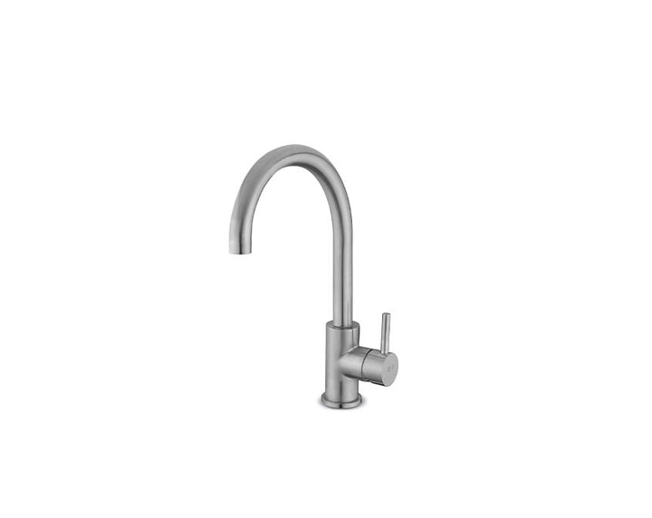 JEE-O slimline wastafelkraan Geborsteld 800-1780