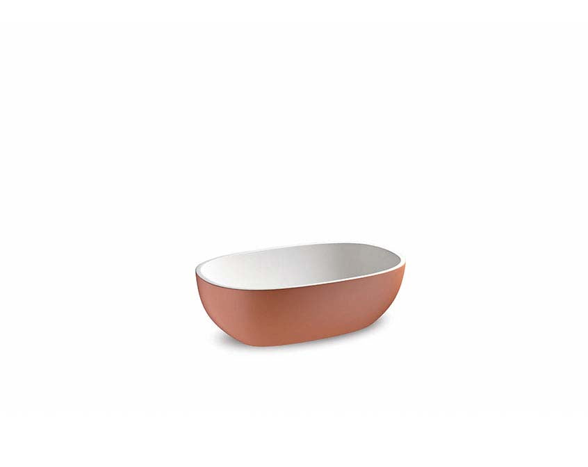 JEE-O amsterdam waskom klein Buitenzijde terra roze SWMBAS110-terra roze