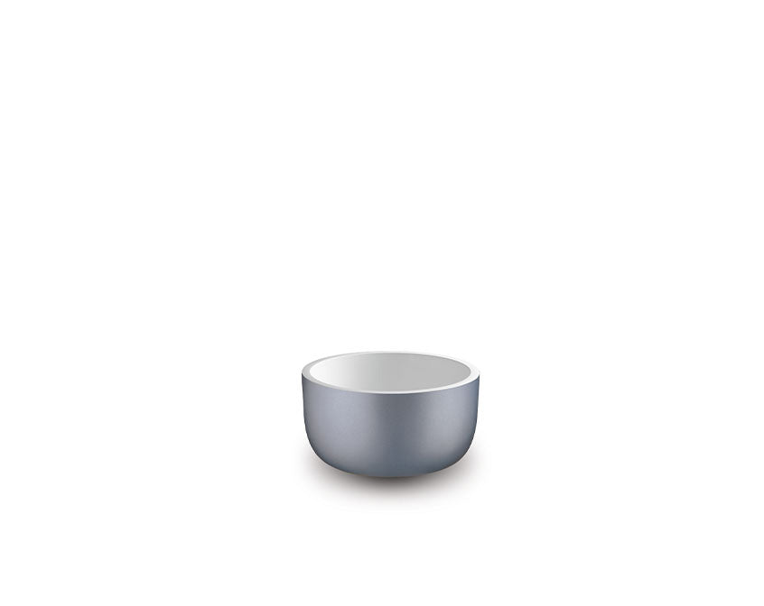 JEE-O flow waskom laag Buitenzijde zilver SWMBAS125 - zilver