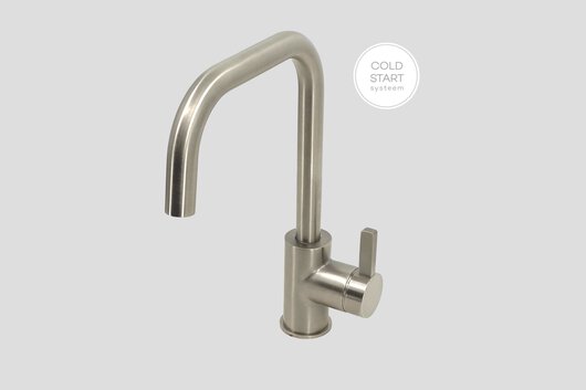 Lagoo Como CM1110 wastafelmengkraan met hoge draaibare uitloop – Geborsteld nikkel