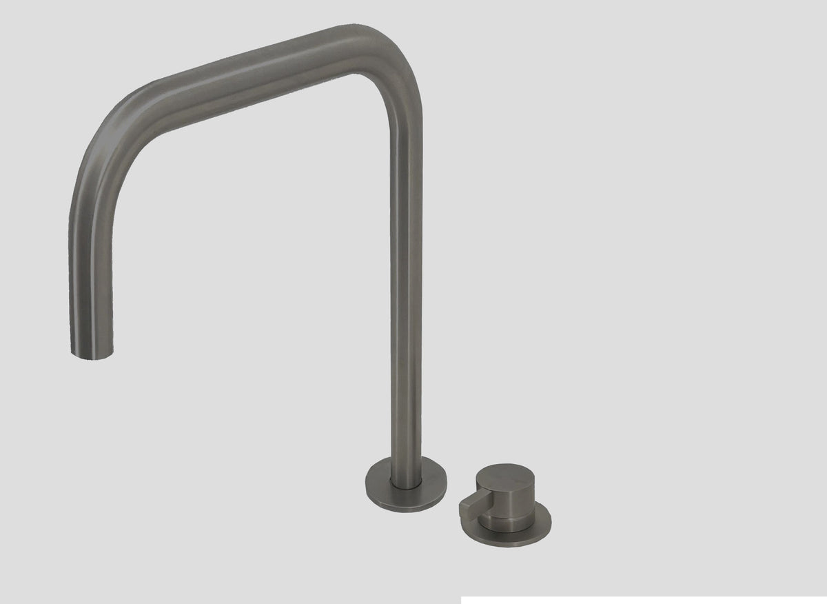 Lagoo Como 2-gats wastafelmengkraan – Geborsteld gunmetal PVD