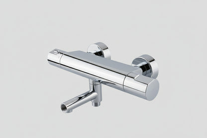 Lagoo Como CM3101 thermostatische badmengkraan met draaibare uitloop en geïntegreerd met omstel – Chroom