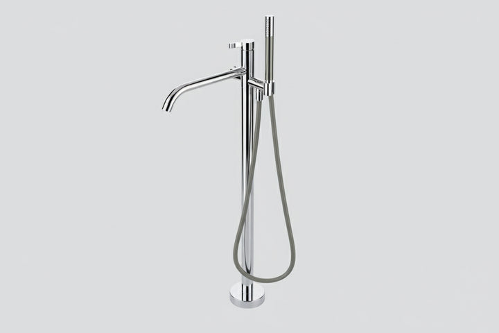 Lagoo Como CM3204 vrijstaande badmengkraan (afbouwdeel) met vaste uitloop, mixer, handdouche (staaf), doucheslang (150 cm) – Chroom