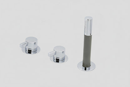 Lagoo Como CM3212 badrandcombinatie met 2 mengkranen en handdouche (staaf) – Chroom