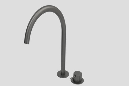 Lagoo Garda 2-gats wastafelmengkraan – Geborsteld gunmetal PVD