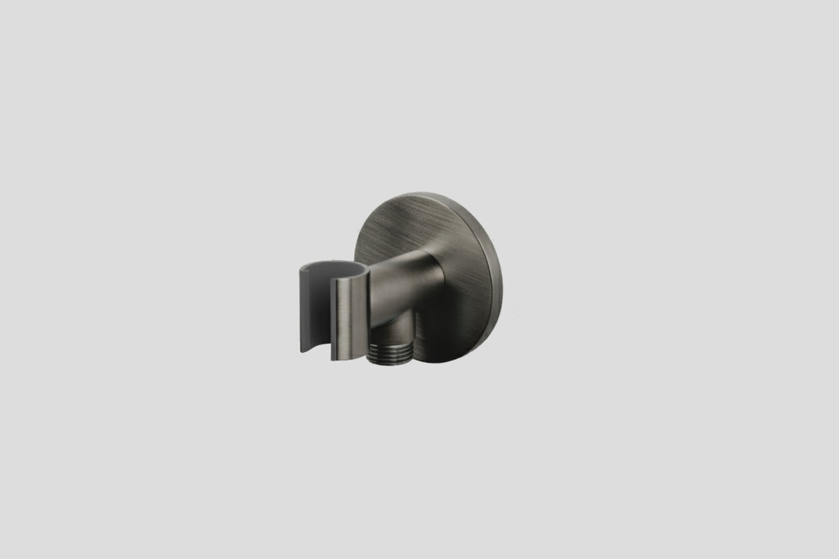 Lagoo Garda G2244 handdouchehouder met uitlaat – Geborsteld gunmetal PVD