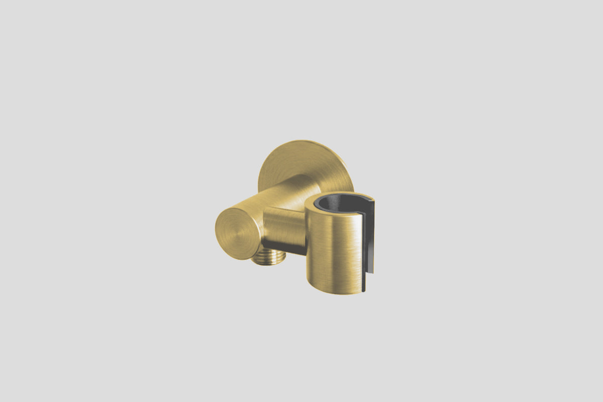 Lagoo Garda G2245 handdouchehouder met draaibare houder + wanduitlaat – Geborsteld champagne PVD