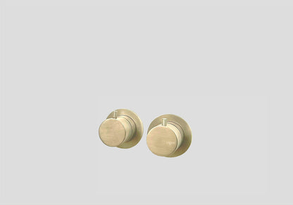 Lagoo Garda G2267 inbouw thermostaat ‘Tripple7’ met 1 stopkraan (afbouwdeel) – Geborsteld champagne PVD