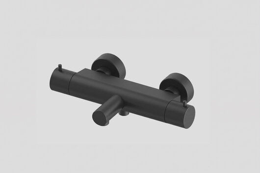 Lagoo Garda G3100 thermostatische badmengkraan – Mat zwart
