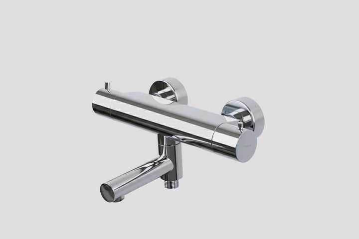 Lagoo Garda G3101 thermostatische badmengkraan met draaibare uitloop en geintegreerd omstel – Chroom