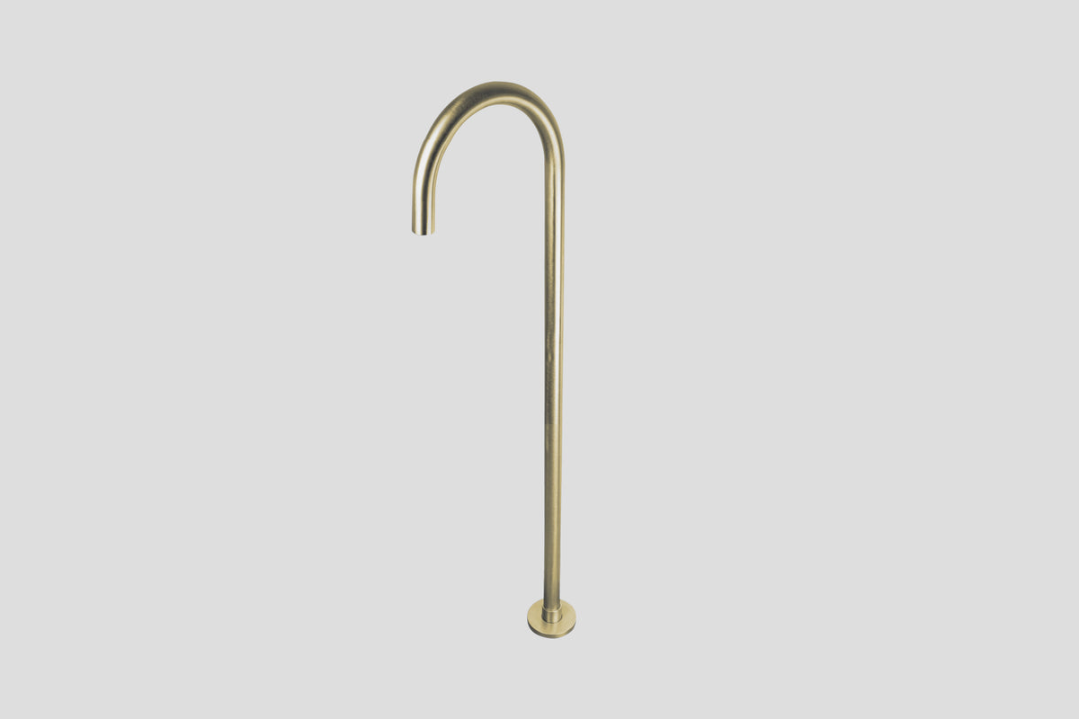 Lagoo Garda G3202 vrijstaande baduitloop (afbouwdeel) – Geborsteld champagne PVD