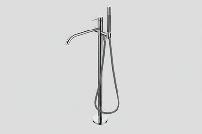 Lagoo Garda G3204 vrijstaande badmengkraan (afbouwdeel) met vaste uitloop, mixer, handdouche (staaf), doucheslang (150 cm) – Chroom
