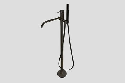 Lagoo Garda G3204 vrijstaande badmengkraan (afbouwdeel) met vaste uitloop, mixer, handdouche (staaf), doucheslang (150 cm) – Mat zwart