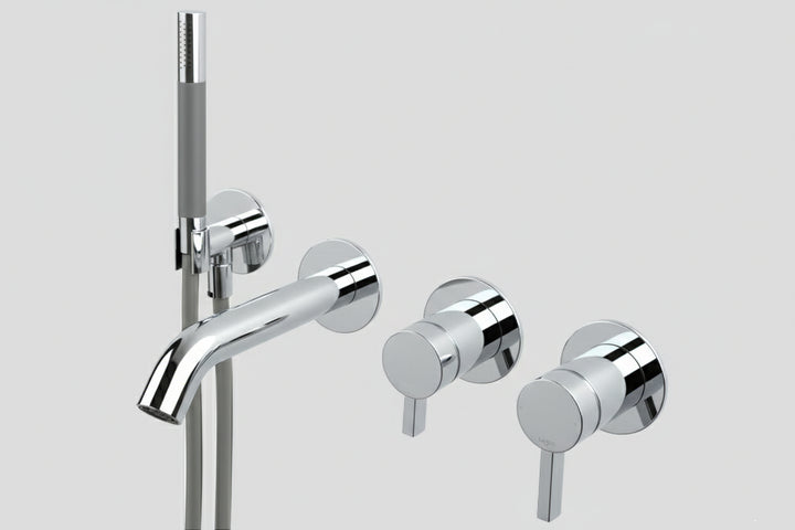 Lagoo Garda G3206 inbouw douche/badmengkraan (afbouwdeel) met omstel, handdouche (staaf) en doucheslang – Chroom