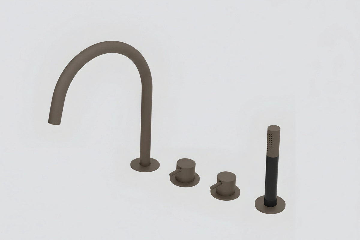 Lagoo Garda G3210 badrandcombinatie met uitloop, 2 mengkranen en handdouche (staaf) – Tuscany