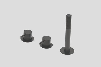 Lagoo Garda G3212 badrandcombinatie met 2 mengkranen en handdouche (staaf) – Mat zwart