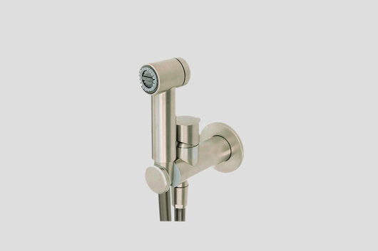 Lagoo Garda G4200 bidetmengkraan met douche en houder (afbouwdeel) – Geborsteld nikkel