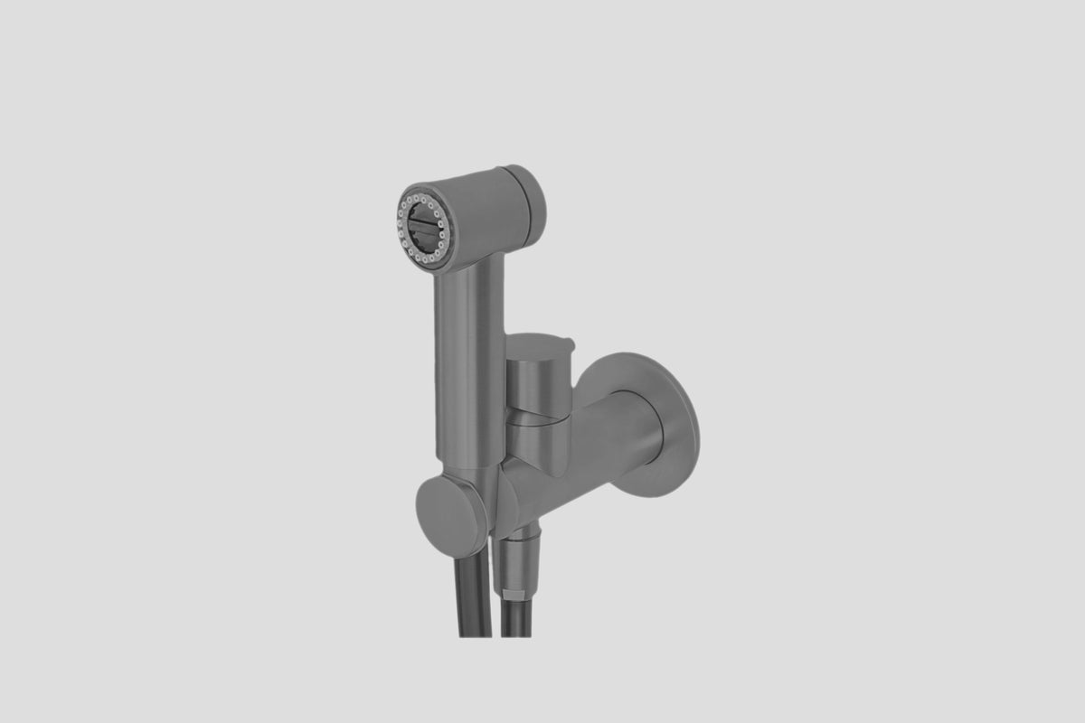 Lagoo Garda G4200 bidetmengkraan met douche en houder (afbouwdeel) – Geborsteld gunmetal PVD