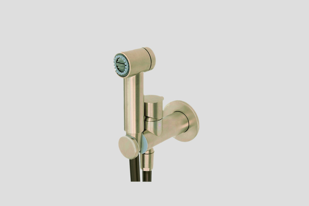 Lagoo Garda G4200 bidetmengkraan met douche en houder (afbouwdeel) – Geborsteld champagne PVD