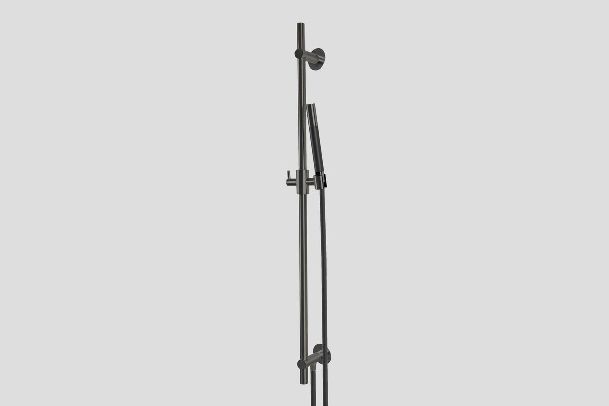 Lagoo Garda G5220 glijstang (messing) met geïntegreerde wateruitlaat en handdouche (staaf) – Geborsteld gunmetal PVD