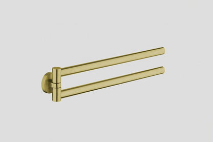 Lagoo Garda G6106 zwenkbare handdoekhouder – Geborsteld messing PVD