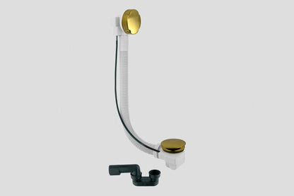 Lagoo Garda G6120 badoverloop met plug en sifon – Geborsteld messing PVD