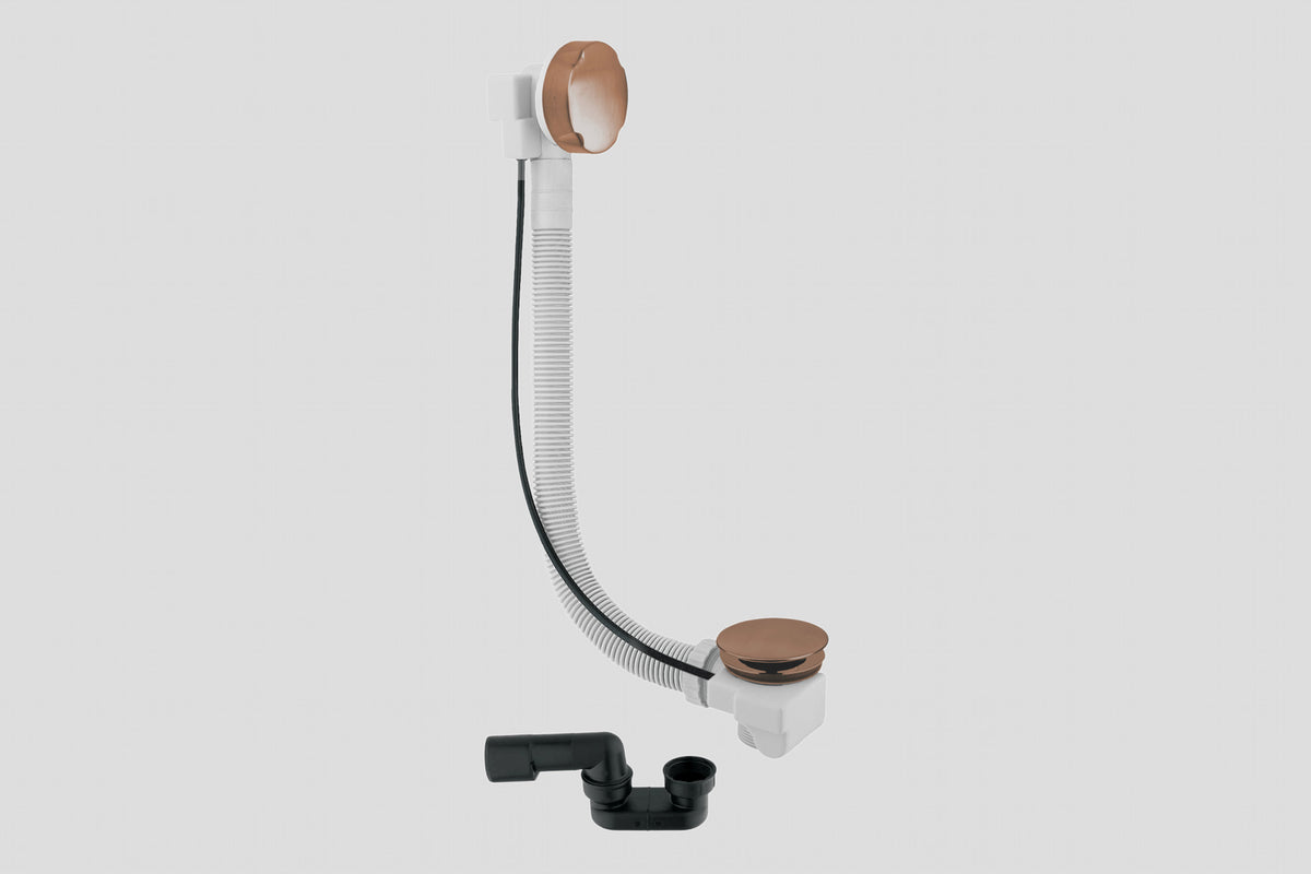 Lagoo Garda G6120 badoverloop met plug en sifon – Geborsteld koper PVD
