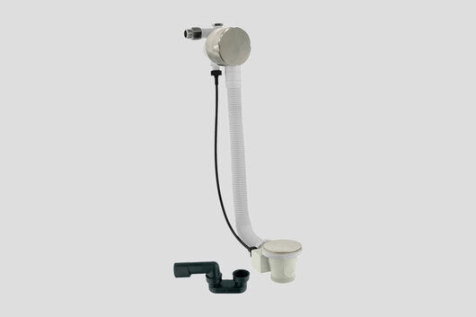 Lagoo Garda G6121 badoverloop en vulcombinatie met plug en sifon – Geborsteld nikkel