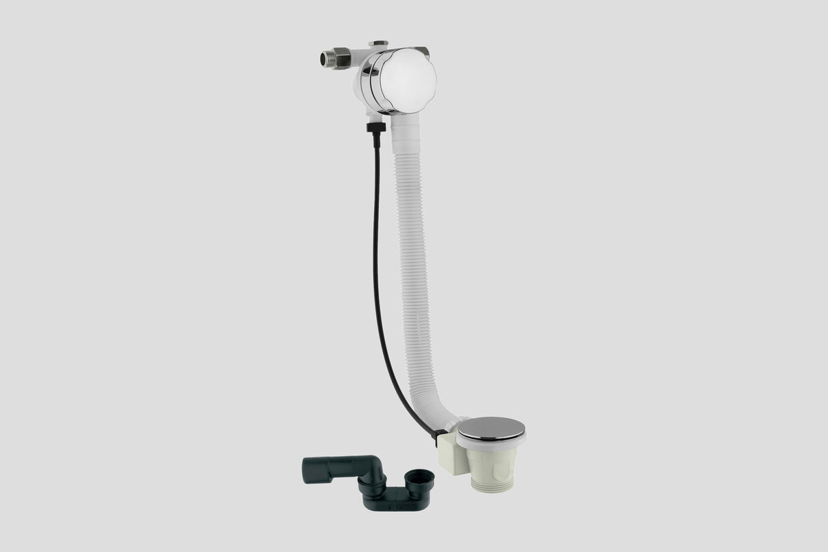 Lagoo Garda G6121 badoverloop en vulcombinatie met plug en sifon – Chroom