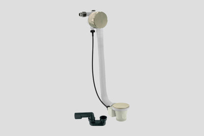 Lagoo Garda G6121 badoverloop en vulcombinatie met plug en sifon – Geborsteld champagne PVD