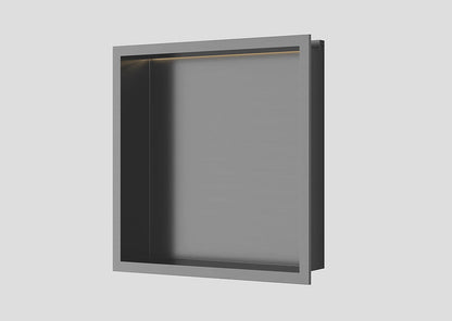 Lagoo Garda RVS inbouwnis – Geborsteld gunmetal PVD